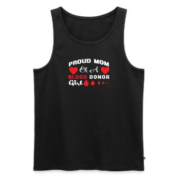 Blutspende Blutspenden Blutspender Mama Tochter - Männer Premium Bio Tank Top - Schwarz - Vorne - AI Model Male 178 light (178cm)