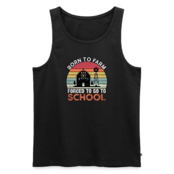 Farmer Tractor Agriculture Farmer Tractor Farm - Men's Premium Organic Tank Top - black - Front - Michal (187cm)