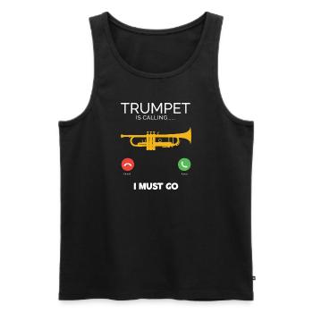 Orchestre de trompette Musicien trompettiste Cuivres Musique - Débardeur bio Premium Homme - noir - Devant - AI Model Male 178 light (178cm)