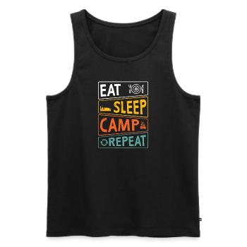 Randonnée Camping Dictons en plein air Camper Wanderer - Débardeur bio Premium Homme - noir - Devant - Michal (187cm)