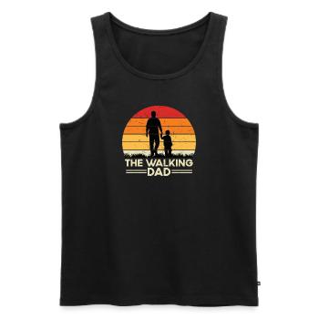 Welt bester Papa Vater Paare Paar Eltern Dad daddy - Männer Premium Bio Tank Top - Schwarz - Vorne - Michal (187cm)