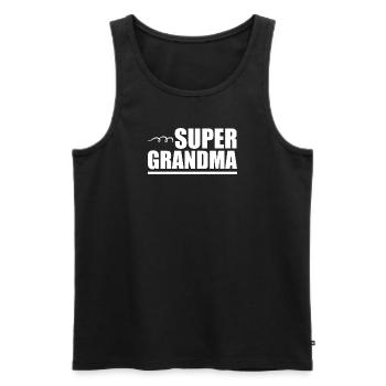 Oma Rentnerin Omi Enkelsohn Enkeltochter Großmama - Männer Premium Bio Tank Top - Schwarz - Vorne - Michal (187cm)