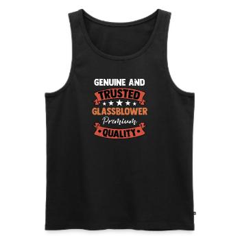 Glassblower Saying Glassmaker Joke Glass Blowing - Men's Premium Organic Tank Top - black - Front - Michal (187cm)