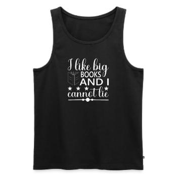 Read books Bookworm - Men's Premium Organic Tank Top - black - Front - Michal (187cm)