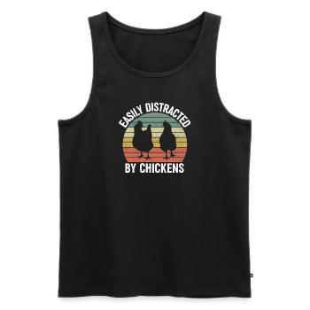 Poulet Élevage de poulet Poulet Éleveur Poulet Cadeau - Débardeur bio Premium Homme - noir - Devant - AI Model Male 178 light (178cm)