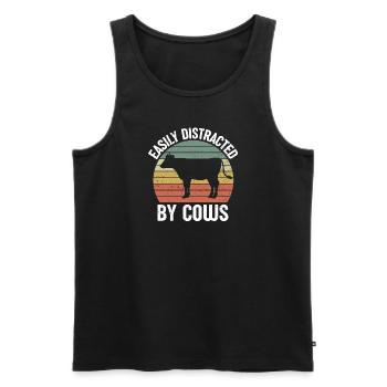 Farm Farmer Livestock Dairy farmer Livestock farmer - Men's Premium Organic Tank Top - black - Front - AI Model Male 178 light (178cm)