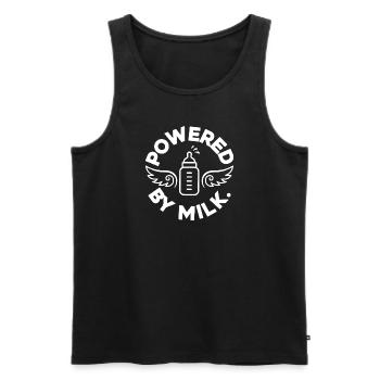 Neugeborenes Baby Kind Geburt Nahrung Milch - Männer Premium Bio Tank Top - Schwarz - Vorne - Michal (187cm)
