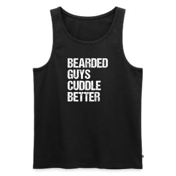 Vollbart und Bartträger Barthaare Schnauzbart - Männer Premium Bio Tank Top - Schwarz - Vorne - AI Model Male 178 light (178cm)