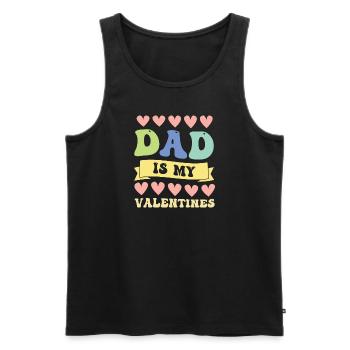 Père fille de la Saint-Valentin - Débardeur bio Premium Homme - noir - Devant - Michal (187cm)