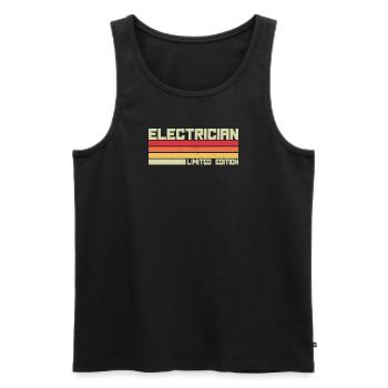 Électricien Génie électrique Pince isolante Électronique - Débardeur bio Premium Homme - noir - Devant - AI Model Male 178 light (178cm)
