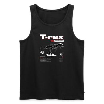 T-REX Tyrannosaurus Dinosaurier - Männer Premium Bio Tank Top - Schwarz - Vorne - Michal (187cm)