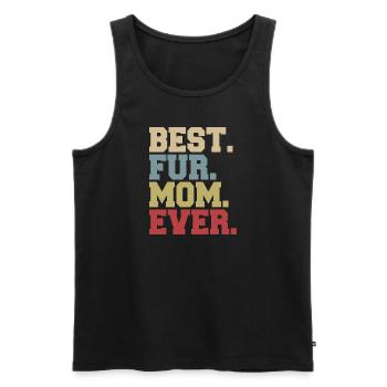 Fell mama Hundemama und Hundepfote - Männer Premium Bio Tank Top - Schwarz - Vorne - Michal (187cm)