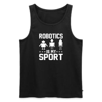 Programmeur de robots Technicien en automatisation - Débardeur bio Premium Homme - noir - Devant - AI Model Male 178 light (178cm)