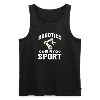 Programmeur de robots Technicien en automatisation - Débardeur bio Premium Homme - noir - Devant - AI Model Male 178 light (178cm)