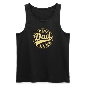 Welt bester Papa Vater Paare Paar Eltern Dad daddy - Männer Premium Bio Tank Top - Schwarz - Vorne - Michal (187cm)