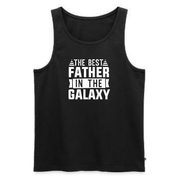 Welt bester Papa Vater Paare Paar Eltern Dad daddy - Männer Premium Bio Tank Top - Schwarz - Vorne - Michal (187cm)