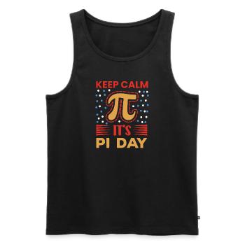 Pi Day Day Circle Number Pi - Men's Premium Organic Tank Top - black - Front - AI Model Male 178 light (178cm)