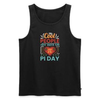 Pi Day Day Circle Number Pi - Men's Premium Organic Tank Top - black - Front - AI Model Male 178 light (178cm)