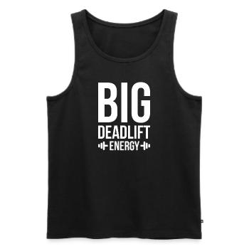 Fitness Muscle Squats Soulevé de terre Soulevé de terre - Débardeur bio Premium Homme - noir - Devant - AI Model Male 178 light (178cm)