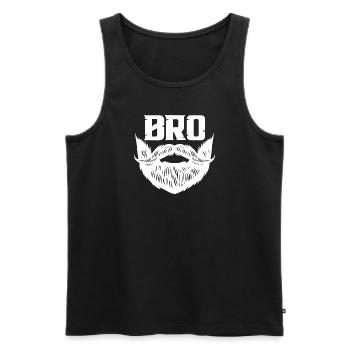 Full beard and beard bearer Beard hair Moustache - Men's Premium Organic Tank Top - black - Front - AI Model Male 178 light (178cm)