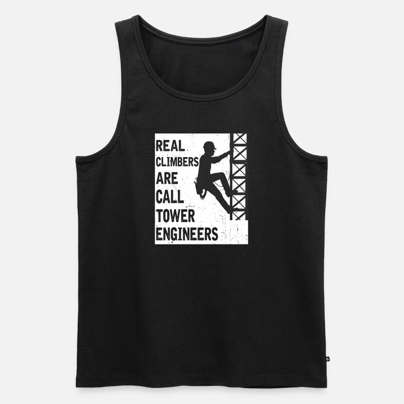 Leitungsmonteur Tower Engineer Freileitung Beruf - Männer Premium Bio Tank Top - Schwarz