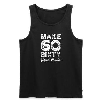 Gift for the 60th birthday 60 years saying - Men's Premium Organic Tank Top - black - Front - Michal (187cm)