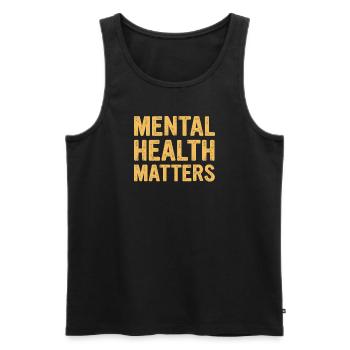 Mental Health Affairs Therapist - Men's Premium Organic Tank Top - black - Front - Michal (187cm)