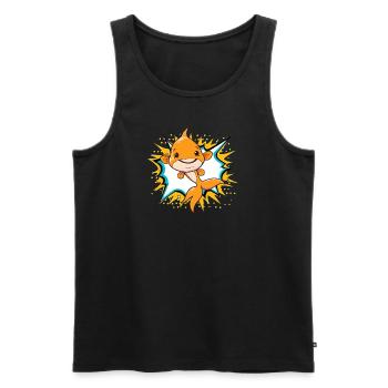 Fische Fischen - Männer Premium Bio Tank Top - Schwarz - Vorne - AI Model Male 178 light (178cm)