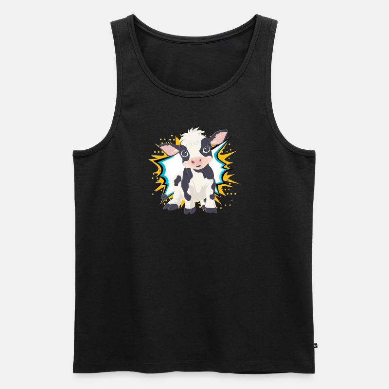 Kuh Nutztier - Männer Premium Bio Tank Top - undefined