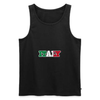 Italy Flag Jersey Football Flag Football Sport - Men's Premium Organic Tank Top - black - Front - Michal (187cm)