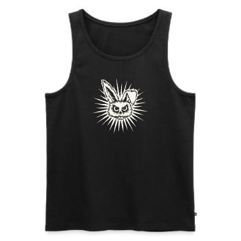 Rrrabbit - Débardeur bio Premium Homme - noir - Devant - Michal (187cm)