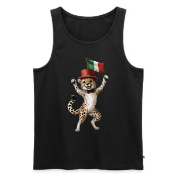 Gepard - Männer Premium Bio Tank Top - Schwarz - Vorne - Michal (187cm)