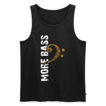 More bass - bass clef - Men's Premium Organic Tank Top - black - Front - Michal (187cm)