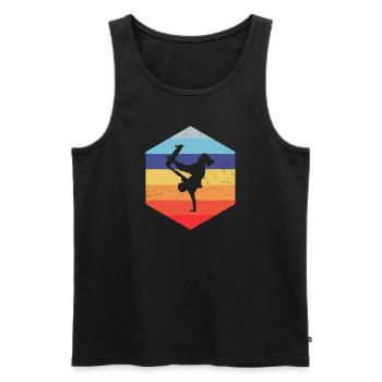 Hommes Femmes Patinage Skateboarder Skateboard - Débardeur bio Premium Homme - noir - Devant - Michal (187cm)