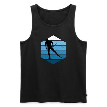 Women's Cross-Country Skating Cross-Country Classic - Men's Premium Organic Tank Top - black - Front - Michal (187cm)