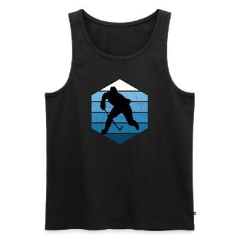 Herren Eishockey spielen Eishockey Spieler - Men's Premium Organic Tank Top - black - Front - Michal (187cm)