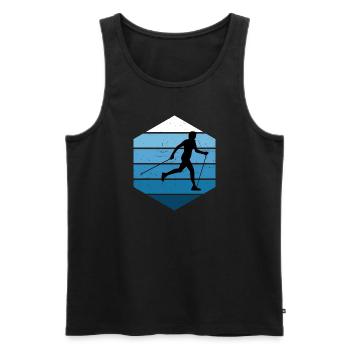Men's Walking Walking Nordic Walking Women - Men's Premium Organic Tank Top - black - Front - AI Model Male 178 light (178cm)