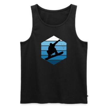 Snowboarding Men Women Snowboarder Snowboard - Men's Premium Organic Tank Top - black - Front - Michal (187cm)