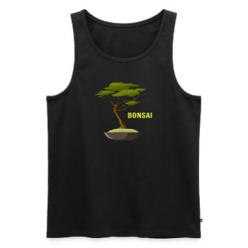 BONSAI Yamadori Bonsai Art - Men's Premium Organic Tank Top - black - Front - Michal (187cm)