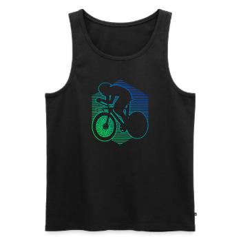 Vélo de route Cycliste de route Vélo de route Hommes - Débardeur bio Premium Homme - noir - Devant - Michal (187cm)