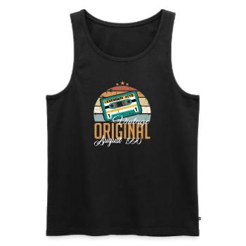 August 1990 Jubiläum 1990 Legenden August - Männer Premium Bio Tank Top - Schwarz - Vorne - Michal (187cm)
