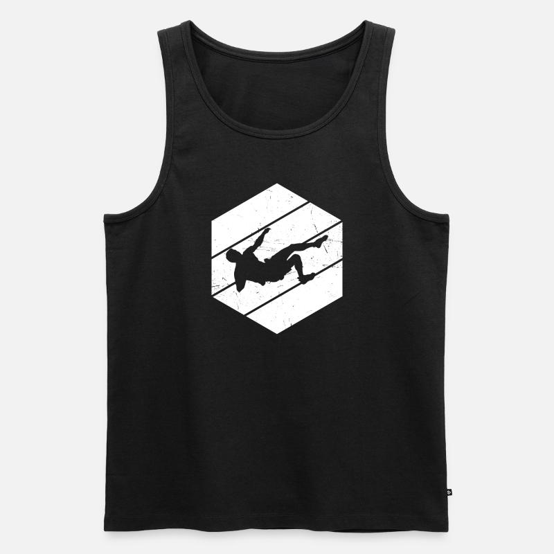 Climber Kletterer Climbing Bouldering Boulder - Männer Premium Bio Tank Top - Schwarz