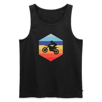 Herren Supermoto Motocross Dirt Bike Freestyle Mot - Männer Premium Bio Tank Top - Schwarz - Vorne - Michal (187cm)