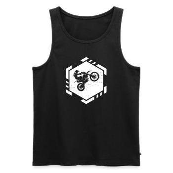 Dirt Biker Motocross Men's Freestyle Motocross - Men's Premium Organic Tank Top - black - Front - Michal (187cm)