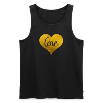 Love Wins - Männer Premium Bio Tank Top - Schwarz - Vorne - AI Model Male 178 light (178cm)