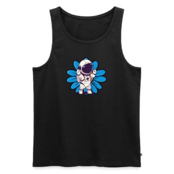 Astronaut Space Shuttle - Men's Premium Organic Tank Top - black - Front - AI Model Male 178 light (178cm)