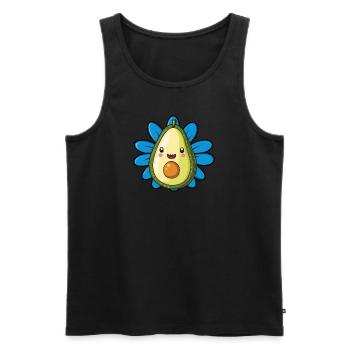 Avocado Veganerin Umwelt - Männer Premium Bio Tank Top - Schwarz - Vorne - Michal (187cm)