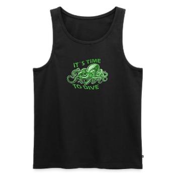 Time to dive - Men's Premium Organic Tank Top - black - Front - Michal (187cm)