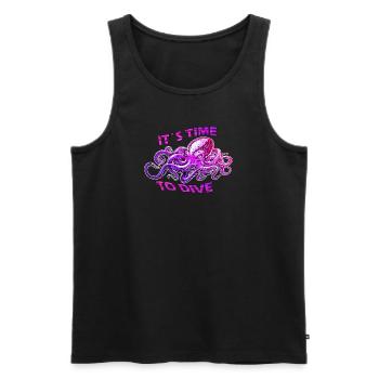 Octopus Diving Diver - Men's Premium Organic Tank Top - black - Front - Michal (187cm)