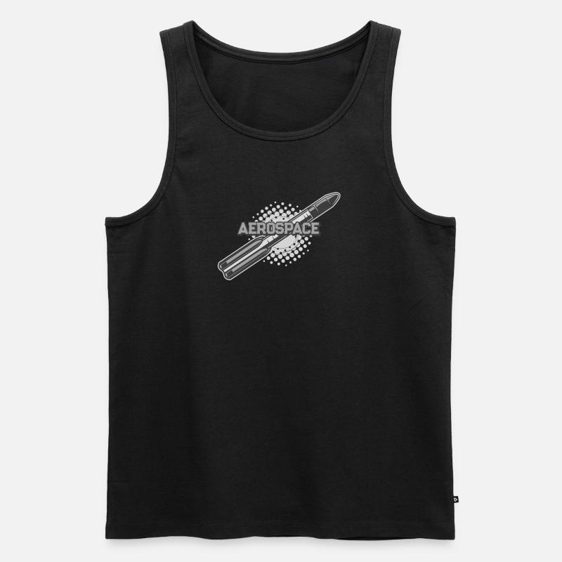 Aerospace Rocket - Männer Premium Bio Tank Top - Schwarz
